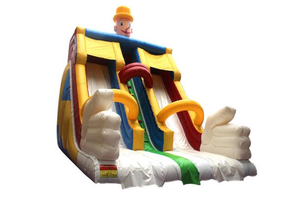 Quality Lead - Free Giant Carton Double Inflatable Dry Slide For Children 3 Years Old And Above for sale