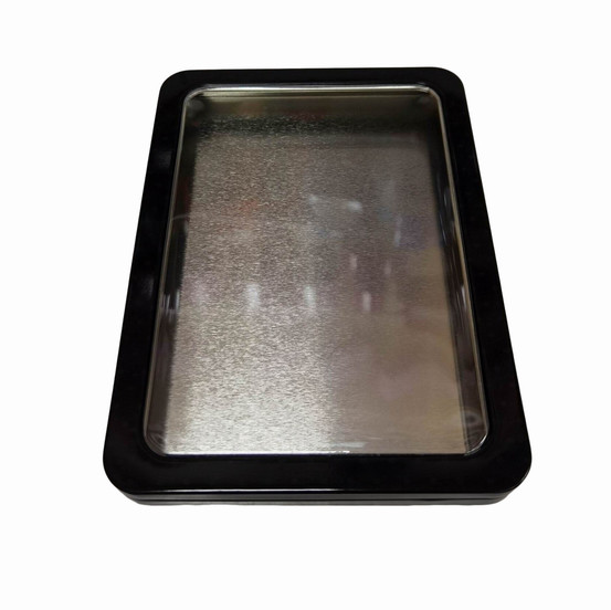 Wholesale Plastic Clear Window Rectangular Tin Container With Transparent Lid from china suppliers