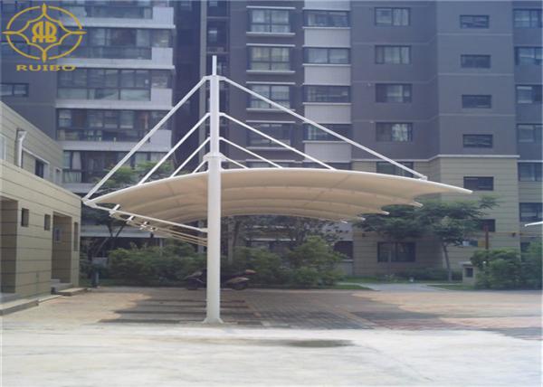 Quality 24*6M Single Cantilever Portable Car Shade Structures Waterproof UV Resistance for sale
