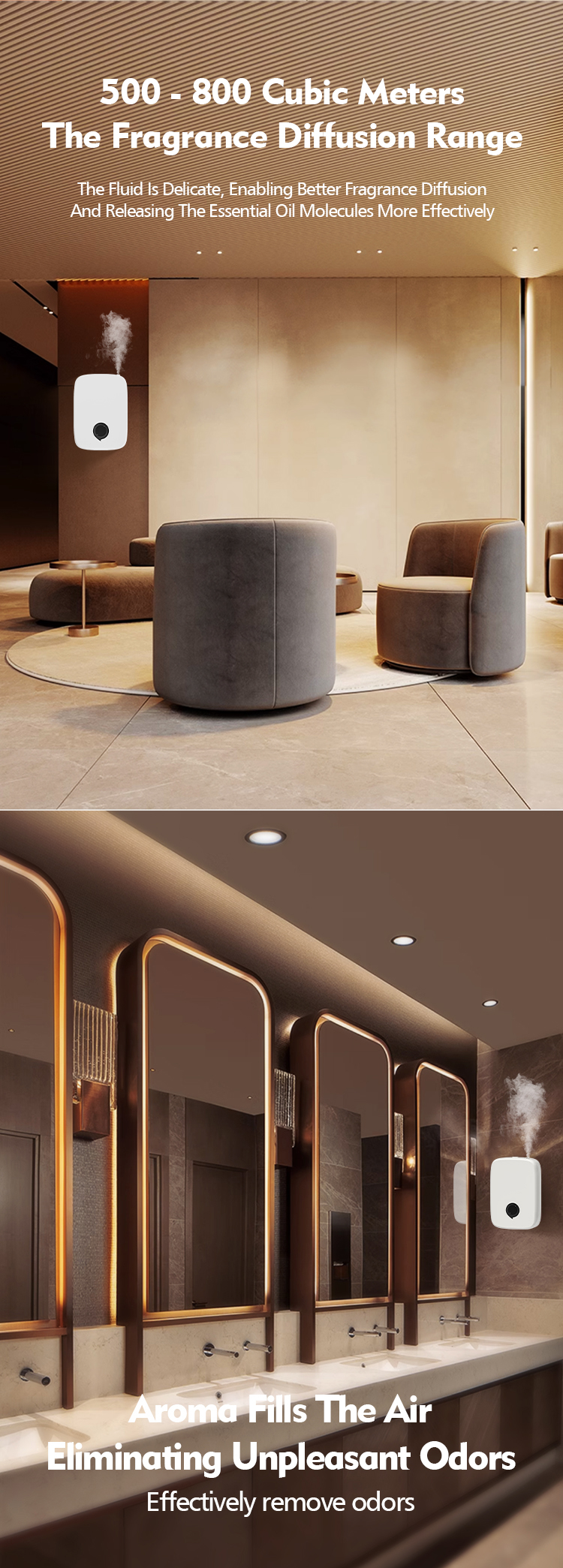 USB Powered Aroma Diffusers Commercial Air Scent Machine For Home Hotel Bathroom Kitchen