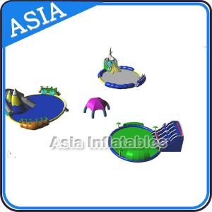 Wholesale Removable Inflatable Water Park Pool , Inflatable Slide And Pool , Inflatable WaterPark With Pool and Slide from china suppliers