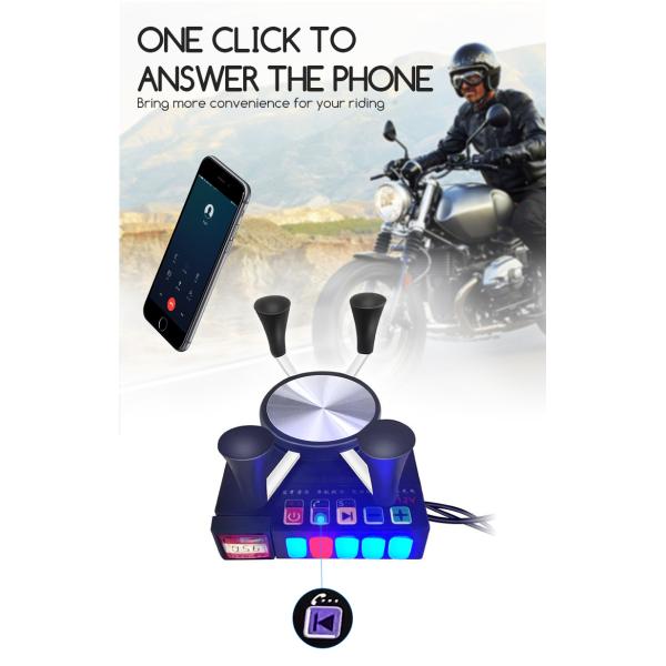5V 2A Rechargeable Motorcycle Speakers , CE Motorbike Audio System
