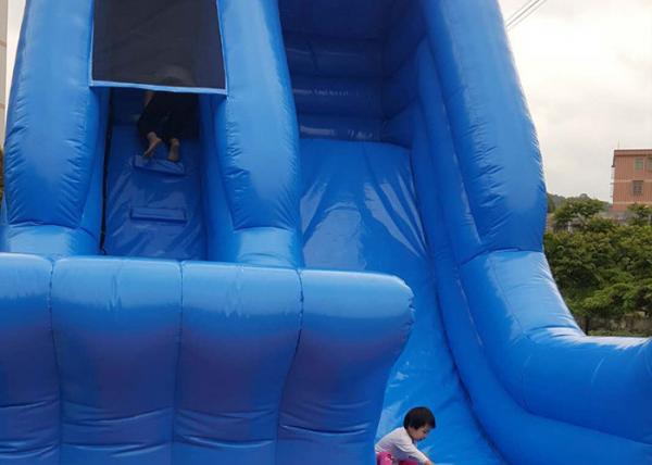 Quality Standard Safety Big Blow Up Water Slide 0.55mm PVC Material Customize Size for sale