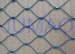 Blue Flexible Stainless Steel Cable Net , Soft Stainless Steel Rope Mesh