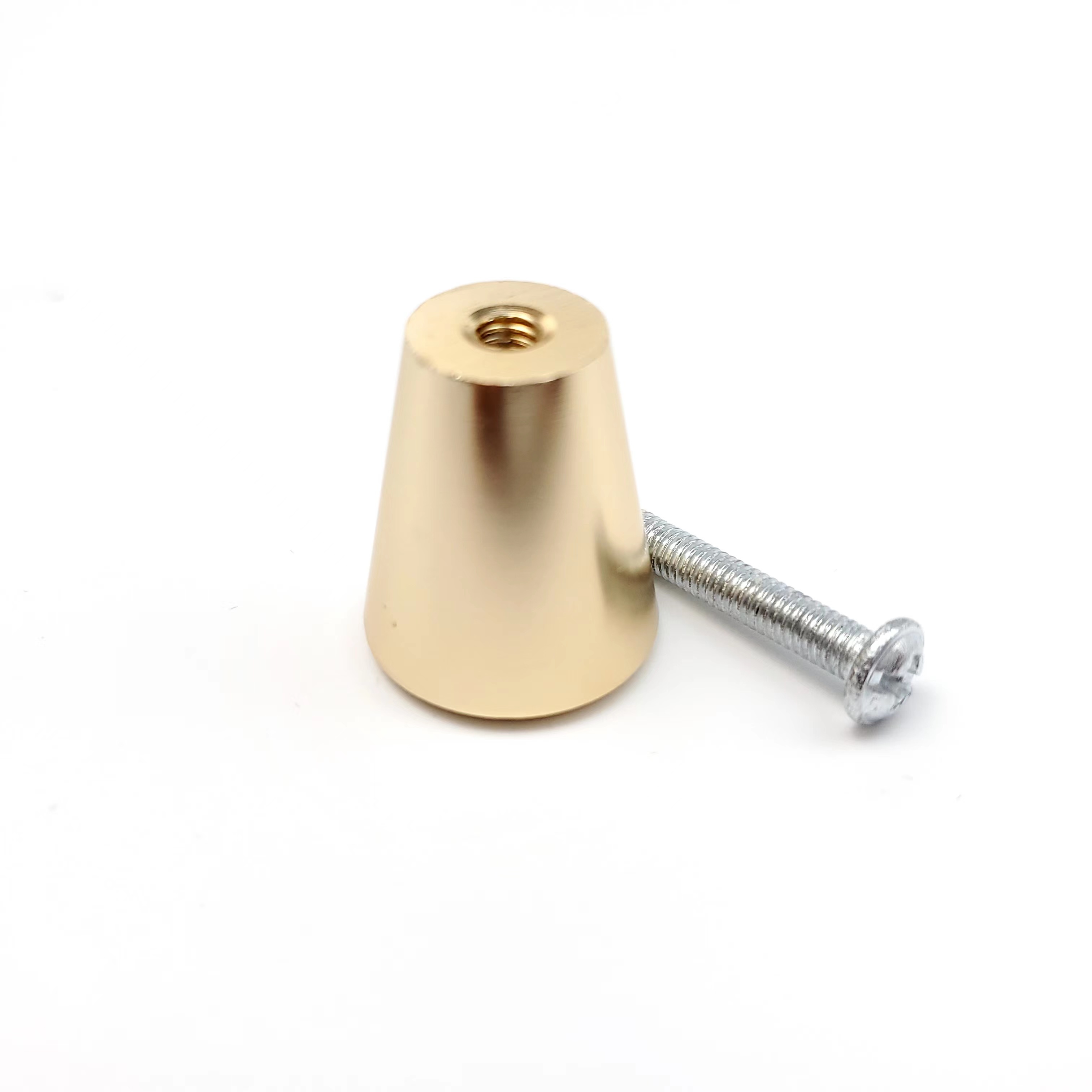Simple Modern 20mm Drawer Gold Knobs Hardware Circular Cone Kitchen Cabinet Knobs