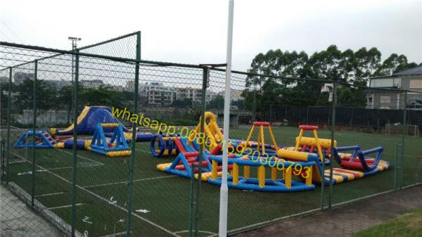 Quality new design water them park watersports sea obstacle course for sale