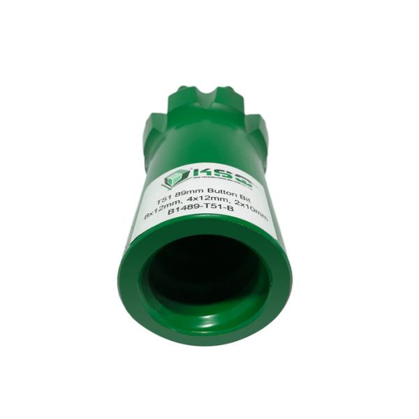Threaded Alloy Steel Button Bits Rock Drilling Tool Drop Center T51 89mm Ballistic