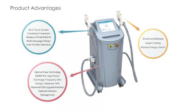 Quality FDA Approved IPL Beauty Machine For SHR Hair Removal / Skin Tightening Treatment for sale