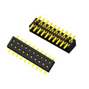 Straight 20 Pin Header Connector Female 180 Degree Type Double Row 1.0X2.1mm