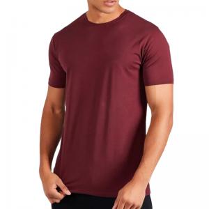 Wholesale 95 Cotton 5 Elastane T Shirt Basic Blank Plain Mens Stretch Slim Fit T Shirt from china suppliers