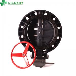 Wholesale QX Manual Flange Butterfly Valve for Sea Water EPDM Rubber Seat PVC Control Valve from china suppliers