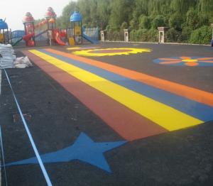Wholesale Pour In / Wet Pour Epdm Rubber Flooring , Colorful Rubber Granules Flooring Playground Cover from china suppliers