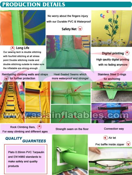 Factory OEM Obstacle Run World Biggest Inflatable Bouncy House side for Family