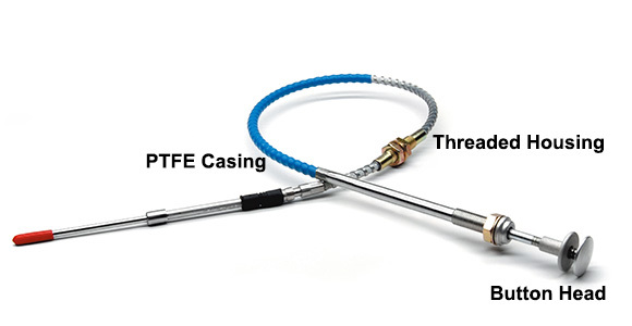Button Adjustable Throttle Locking Control Cables With High Temperature Resistance