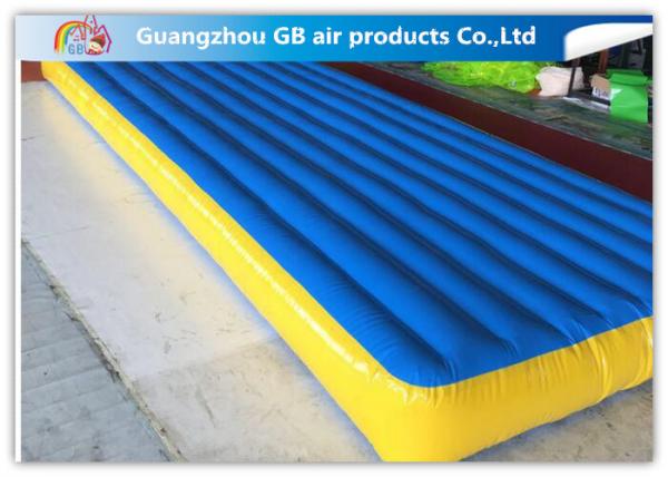 Quality Blue Inflatable Tumble Track Folding Air Gymnastics Mats for Sports Games for sale