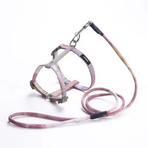 Dog Collar Harness And Leash Set Reflective Adjustable Cat Harness And Leash Set