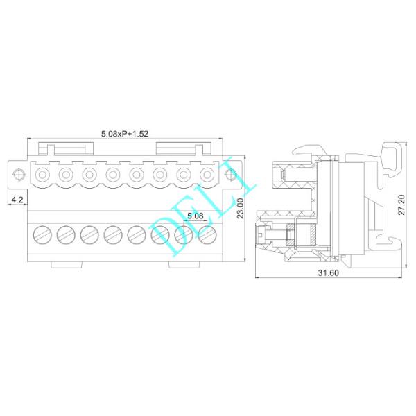 Solid Material PCB Connector DL2EDG-STM-XX-5.08 Push - In Spring Connection
