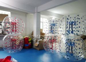 Wholesale Commercial Outdoor Inflatable Toys Red Dot / Blue Dot Human Sized Soccer Ball 1.7 M from china suppliers
