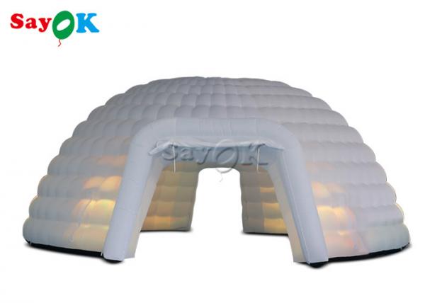 Quality 8m Big Led Light Inflatable Dome Event Tent For Outdoor Camping for sale