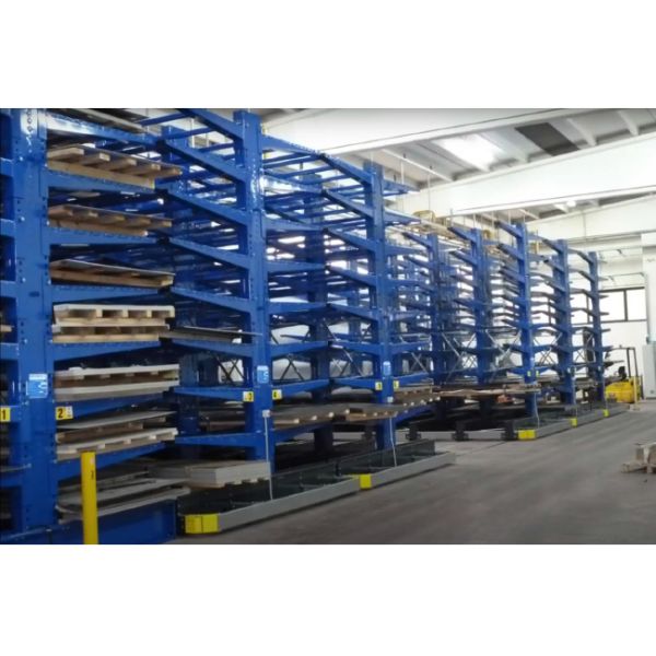 Heavy Duty Storage Cantilever Rack Electric Mobile Cantilever Racking for Pipe Sheets Long Materials