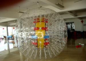 China Adult 0.9 mm PVC Transparent Unti-coldness Water Zorbing Ball For Amusement Park on sale