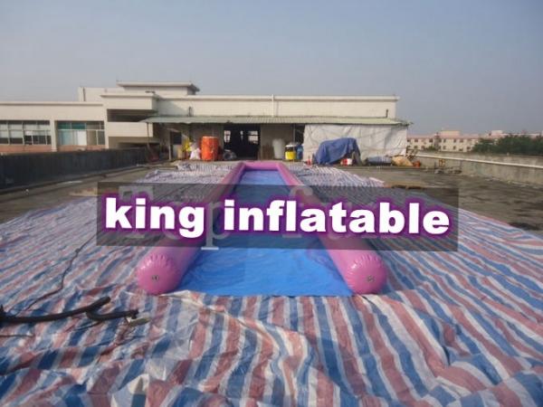 Quality Purple / Blue 0.9mm PVC Inflatable Big Air Slide / Circle / Blob For Water fun for sale