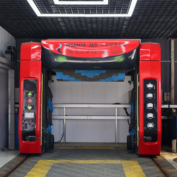 Risense CE Certified High Pressure 5 Brushes Rollover Automatic Car Wash Machine for Sale in Germany with Wheel Brushes