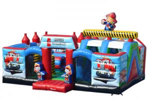 Fireman Giant Inflatable Obstacle Course Race Double Stitching For Outdoor Activities