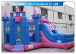 Lovely Indoor / Outdoor Princess Bounce House Inflatable With Slide For Little