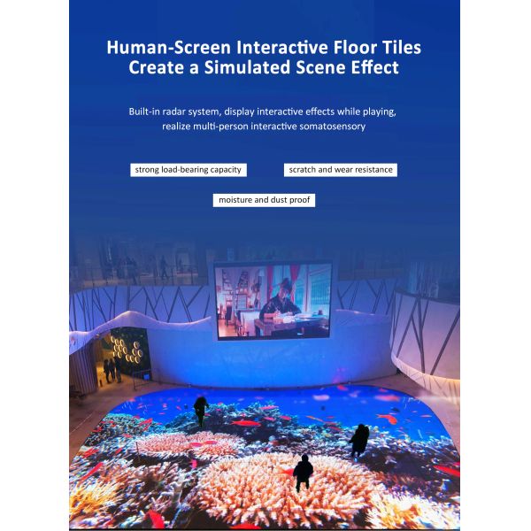 Shopping Mall Sensor Interaction Floor Standing Touch Stage LED Screen Dance Floor LED Display
