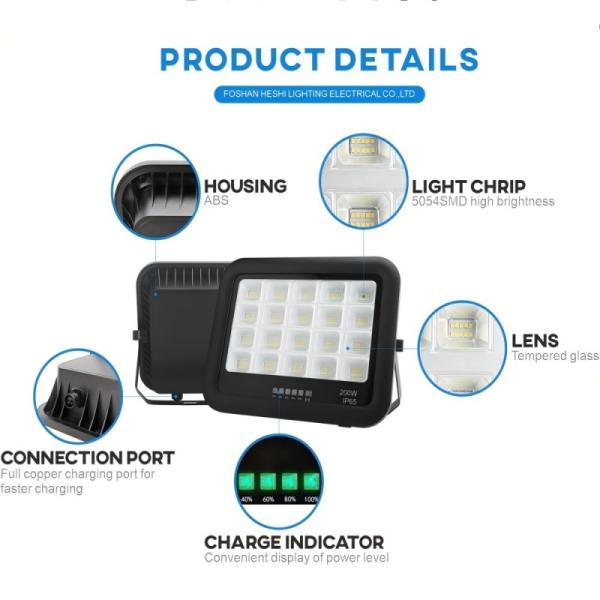 High Lumen Outdoor Solar Yard Light Ip65 Control Aluminum Solar Led Flood Light