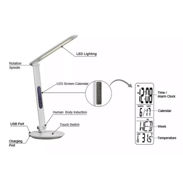 Modern Rechargeable LED Table Lamp , Warm Piano White Portable LED Desk Lamp