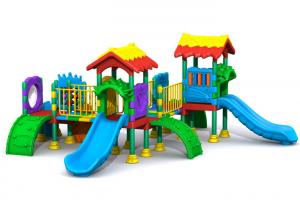 Wholesale 8CBM Plastic Slide Set / Kids Plastic Outdoor Play Equipment With Massed Patterns from china suppliers