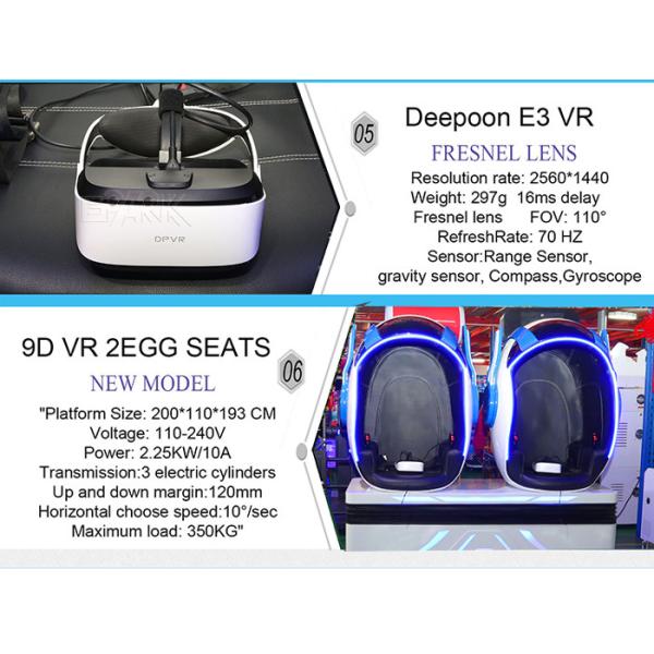 360 ° rotating 9D VR Platform With 1 Seat Virtual Reality Experience Game Machine