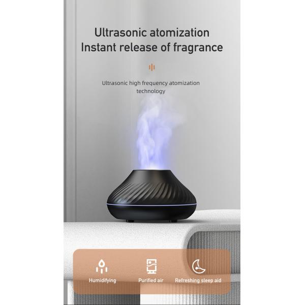 HOMEFISH Small Room Dehumidifier Flame Light Effect PP Fuselage Essential Oil Aromatherapy Machine For Humidification
