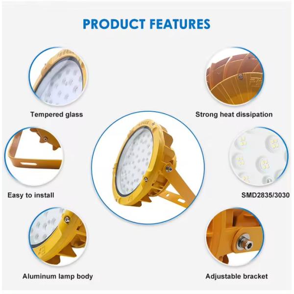 IP65 Waterproof Energy Saving LED Explosion Proof Light 50W-300W for Hazardous Locations
