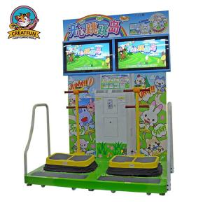 Jumping Island Type Coin Operated Amusement Machines Colorful Fluorescent Light