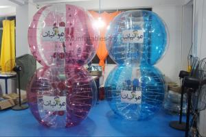 China Adult Red Buddy Bumper Ball , Blue Human Inflatable Bumper Bubble Ball Logo Printed on sale