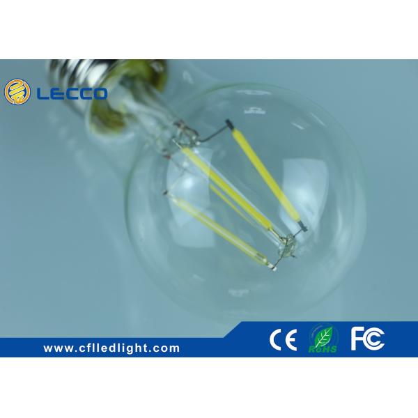 4 Watt Filament Led Light Bulbs E27 Glass Cover 6000K Color Temperature