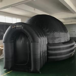 China Oxford Cloth Air Blow Up Tent Black Inflatable Dome Projection Planetarium Cinema Tent on sale