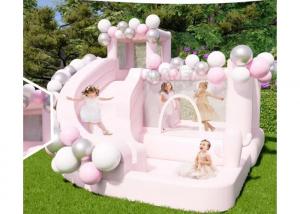 China Residential Backyard Wedding Party Kids Jumping Castle Inflatable Bouncer Water Slide Moon White Bounce House on sale