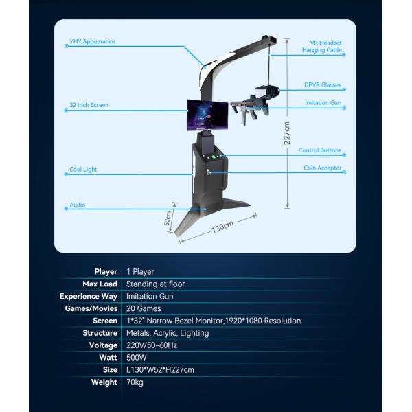 Touch Screen VR Shooting Simulator DPVR E3C Glasses Self Service 9d Vr Shooting Game