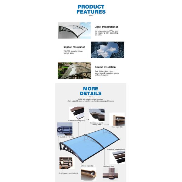 Door Roofing PC Rainbow 8mm Polycarbonate Solid Sheet