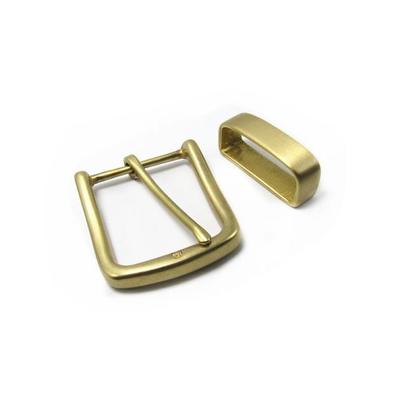 40mm Brass Men Waistband Parts Hardware Accessories Belt Buckle With Loop Buckle