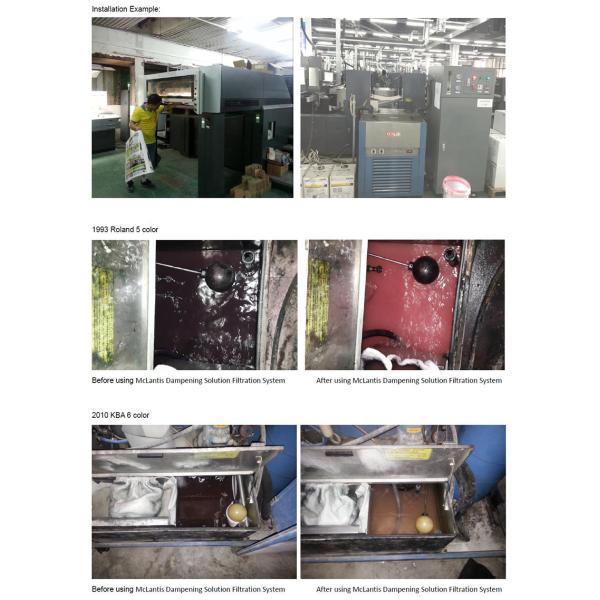 McLantis Group Offset printing machine dampening solution Fountain Solution Recirculation System with Chilling System