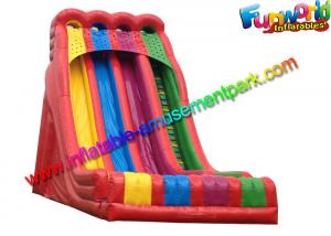 Wholesale Plato Material Sewing Inflatable Dry Slide , Colorful Inflatable Commercial Slide from china suppliers