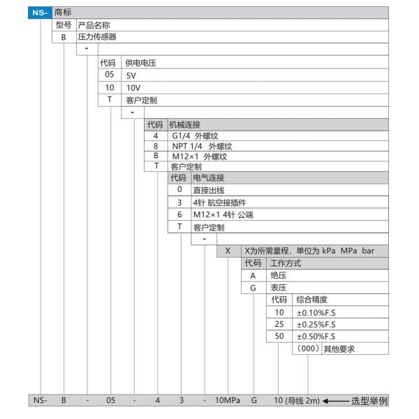 NS-B Series Pressure Sensor Strong Reliability Dynamic Static Liquid Pressure Switch