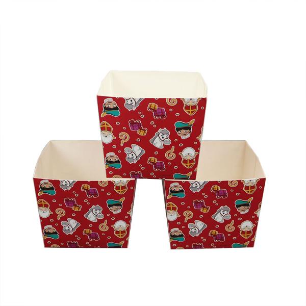 Christmas Pattern Paper Baking Containers Paper Baking Trays odourless green ink