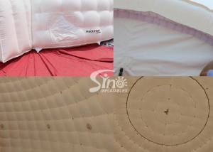 Wholesale 50 people 10 mts white giant inflatable igloo dome tent with entrance tunnel made of shining pvc tarpaulin from china suppliers