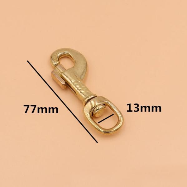 High quality 100% Brass handbag hardware Pattern hook buckle
